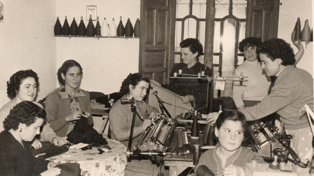 Trabajadoras de Villarrobledo en el año 1958.