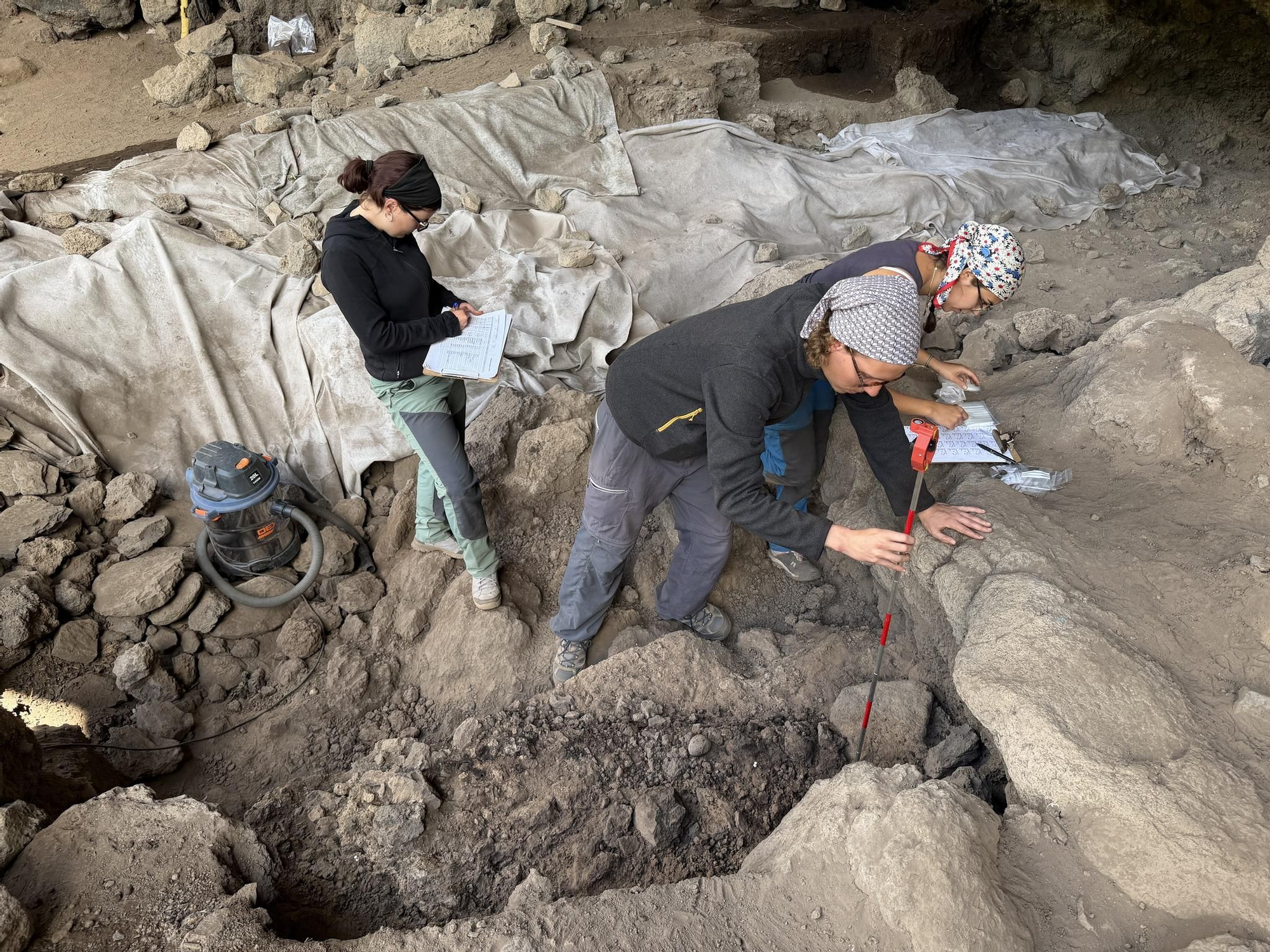 Quinta campaña de excavaciones arqueológicas en la Cueva de El Tendal (San Andrés y Sauces)