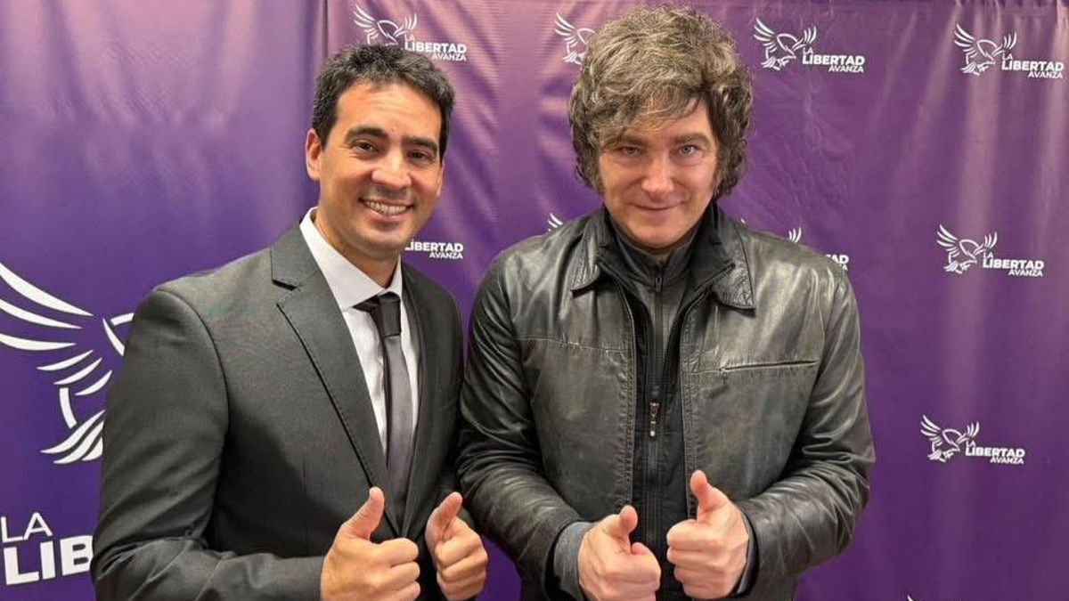 Andrés Ravier y Javier Milei.