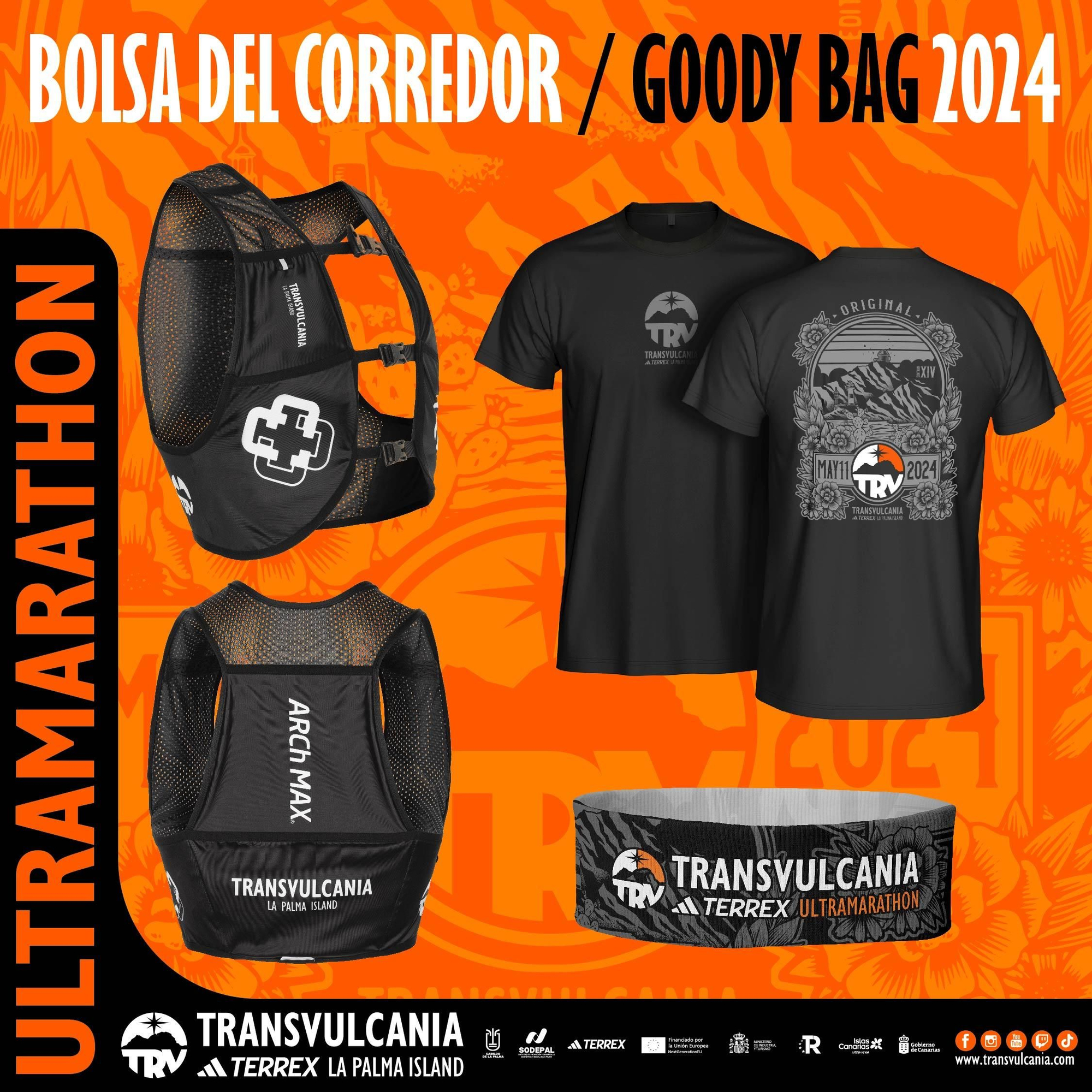 La bolsa del corredor de la Transvulcania adidas Terrex.