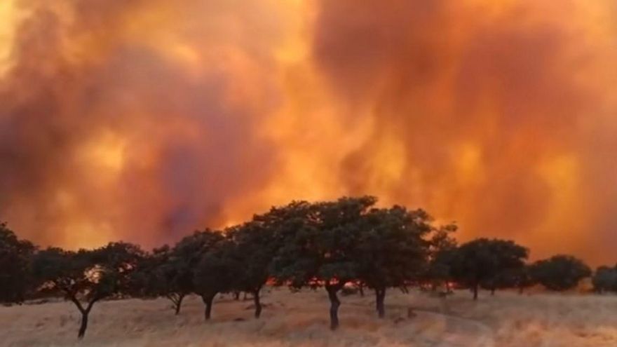Extremadura logra alivio en Villagarcía de la Torre, Badajoz, que vuelve a la normalidad tras confinamiento por un incendio