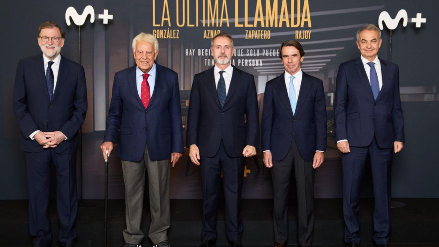 Felipe González, Aznar, Zapatero y Rajoy se reúnen para presentar la docuserie de Movistar Plus+ sobre sus presidencias