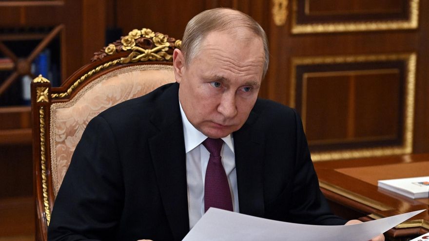 El presidente ruso, Vladímir Putin, durante una reunión en Moscú el 21 de marzo.