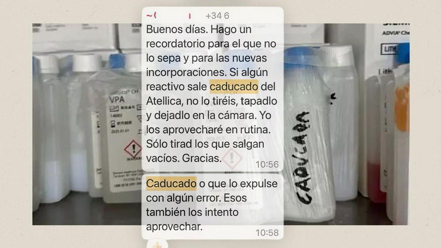 "Si sale caducado, no lo tiréis": así se instaba a usar material obsoleto para análisis en un hospital público de Málaga