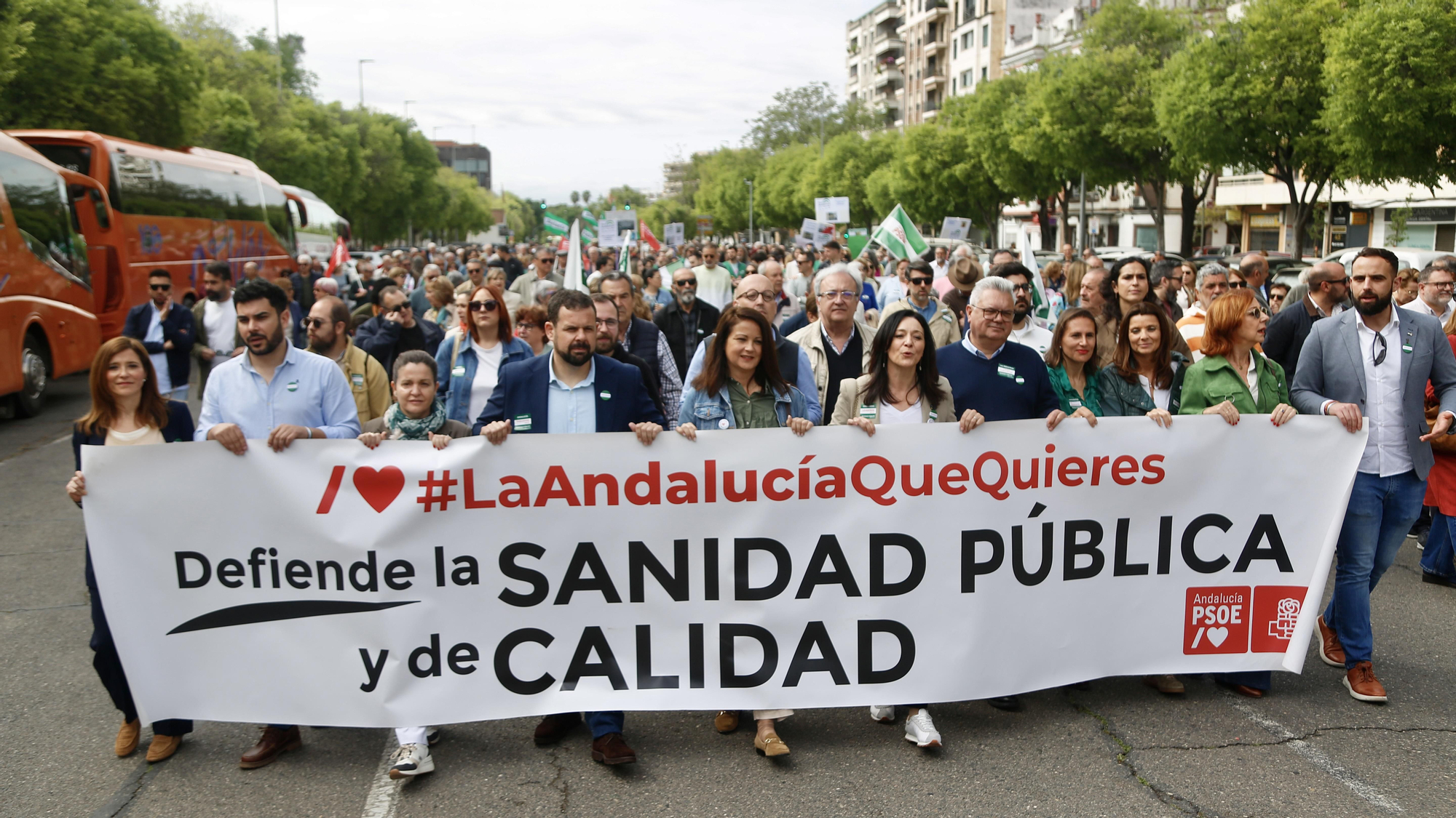 Manifestación de las Mareas Blancas por la sanidad pública