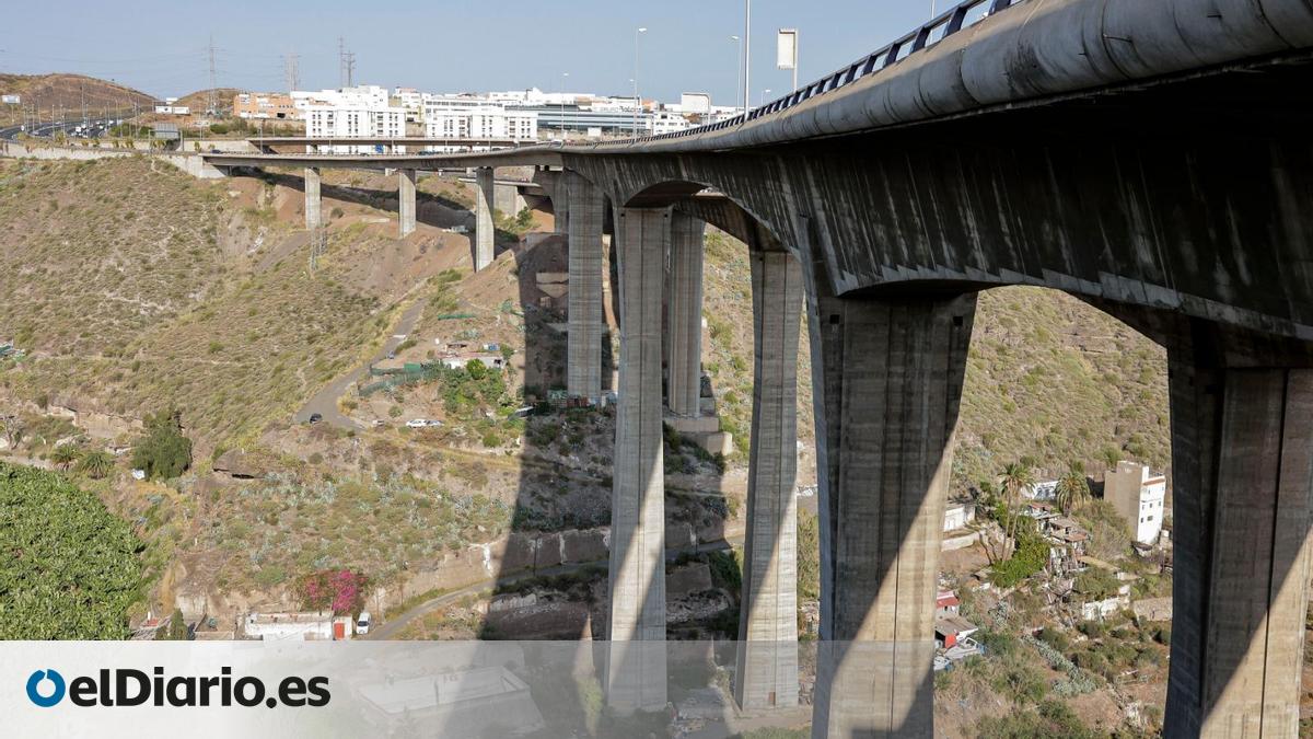 El viaducto del Guiniguada se cerrará al tráfico por tramos en agosto