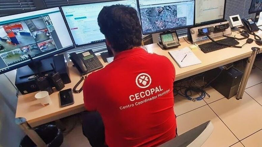 Centro operativo del Cecopal de Santa Cruz de Tenerife.