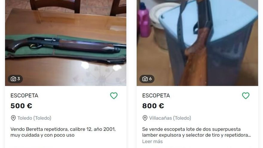 Denuncian la compraventa de armas “sin control” en webs de segunda mano: ¿está permitido?