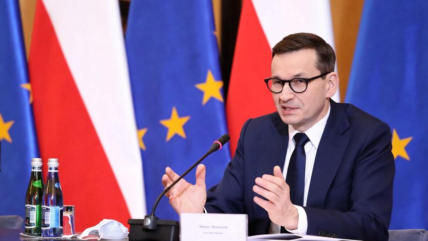 Polish Prime Minister Mateusz Morawiecki attends the inaugural meeting of the Covid-19 Medical Council at the Chancellery of the Prime Minister in Warsaw, Poland, 09 February 2022. Morawiecki said the Polish healthcare system must restore its ability to fight other illnesses despite the continuing coronavirus pandemic. (Polonia, Varsovia)