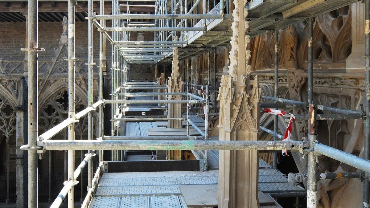 El 23 de julio se reanudan las visitas guiadas a las obras de restauración del claustro de la Catedral de Pamplona