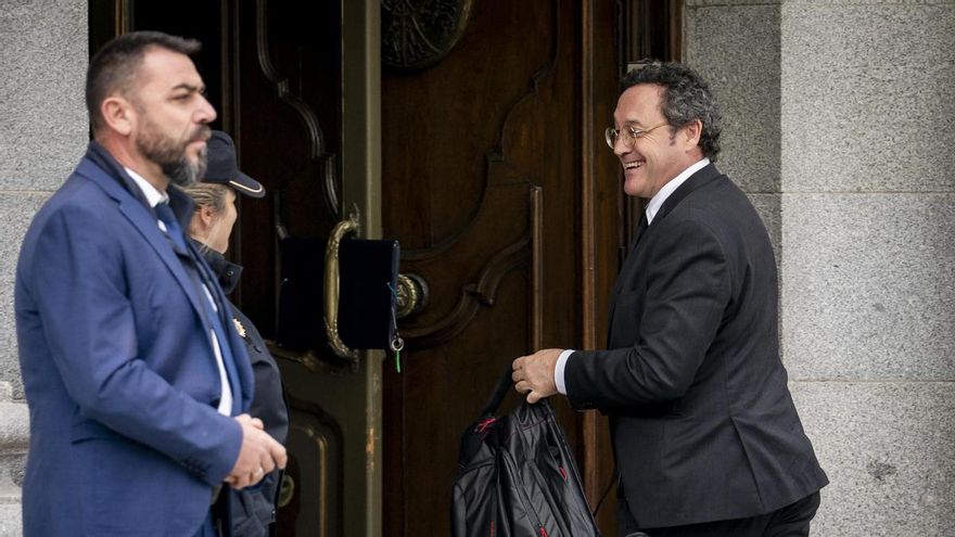 Álvaro García Ortiz, , a su llegada la tercera jornada del juicio al fiscal general del Estado, en el Tribunal Supremo.