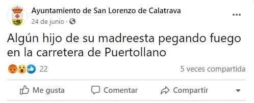 Publicación del Ayuntamiento de San Lorenzo de Calatrava