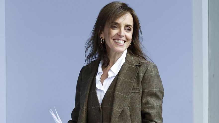 La vicesecretaria de Sanidad y Política Social, Carmen Fúnez, durante la rueda de prensa tras la reunión del Comité de Dirección del Partido Popular, este lunes en Madrid.