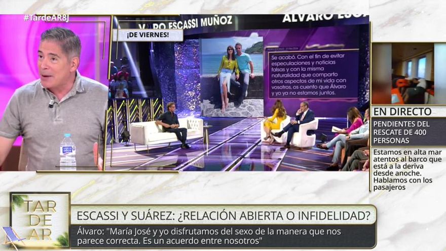 Xavier Sardá se pica con Boris Izaguirre por hablar de bisexualidad en 'TardeAR': "Estás haciendo un mitin"