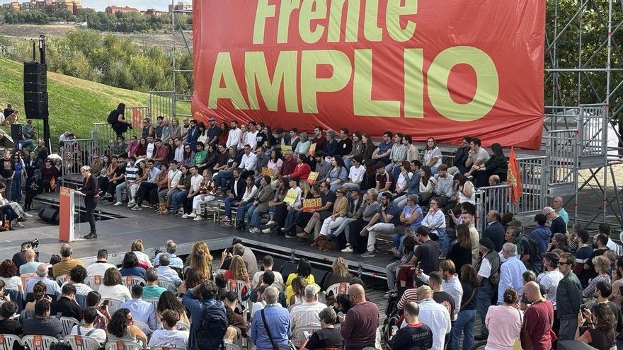 Ada Colau, durante el acto de presentación de Frente Amplio en Madrid.