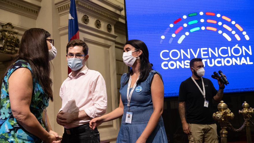 María Elisa Quinteros, presidenta de la Convención Constitucional, después de tomar posesión al frente del organismo.