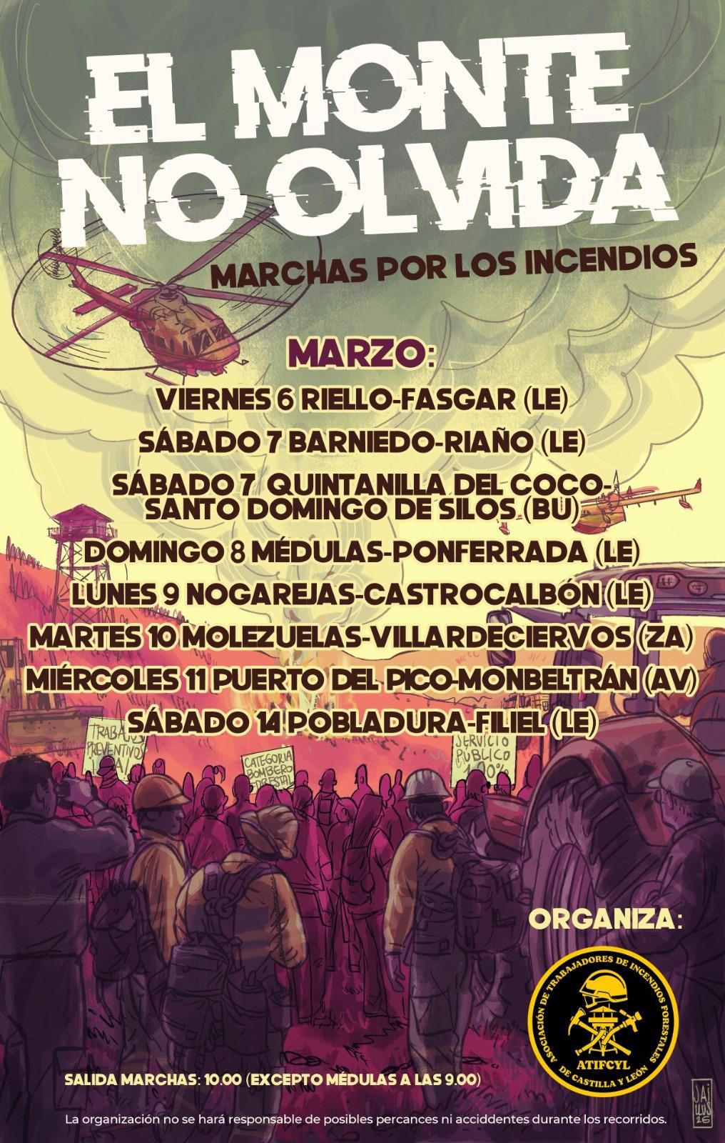 Cartel marchas 'El monte no olvida'
