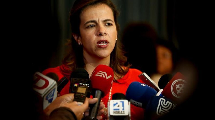 En la imagen la ministra ecuatoriana de Gobierno (Interior), María Paula Romo.