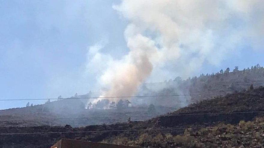 Incendio forestal en Candelaria