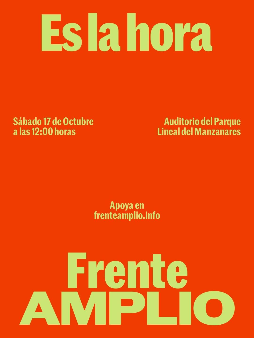 El cartel del acto del día 17 de octubre.