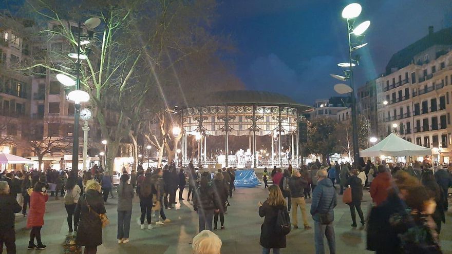 Manifestación multitudinaria en Donostia.