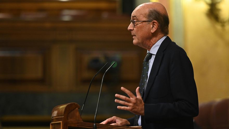 El diputado del PNV, Mikel Legarda interviene en el Congreso. EFE/ Fernando Villar