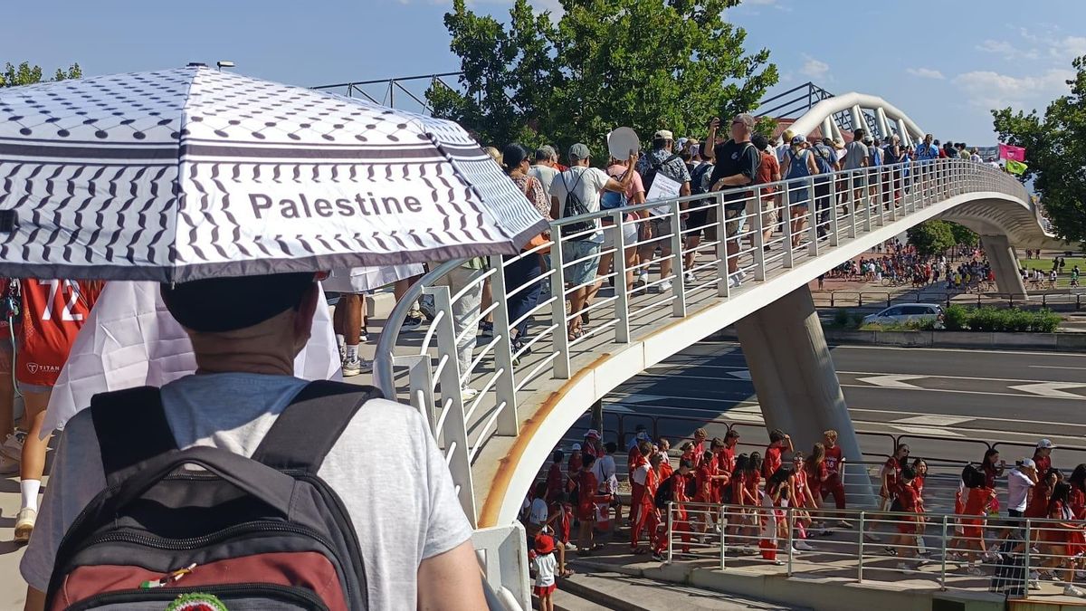 Represión en Logroño al activismo por Palestina: sanciones graves por poner pegatinas y empujones en el mundial de frisbee