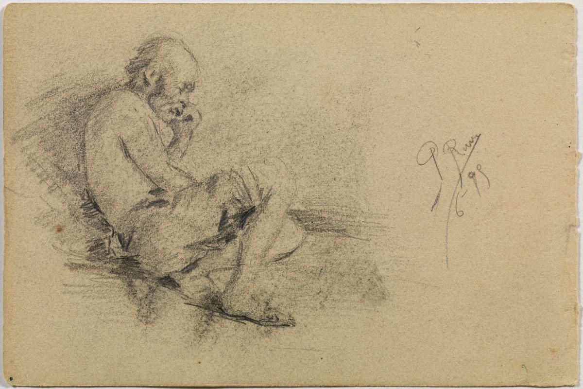 Pablo Picasso. 'Estudio para Viejo pescador'. Málaga, 1895.