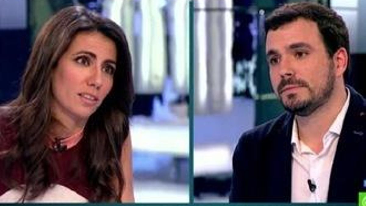 Alberto Garzón explicó a Ana Pastor sus diferencias con Podemos y Ciudadanos