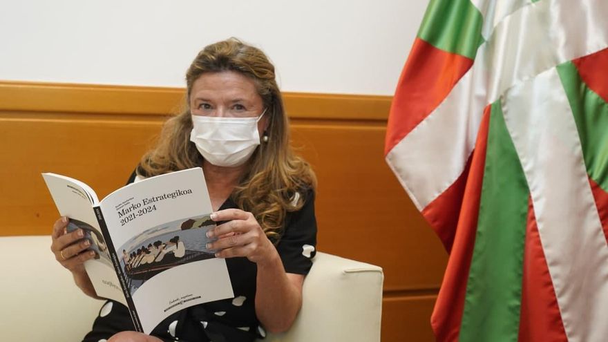 Gotzone Sagardui, en un momento de la entrevista