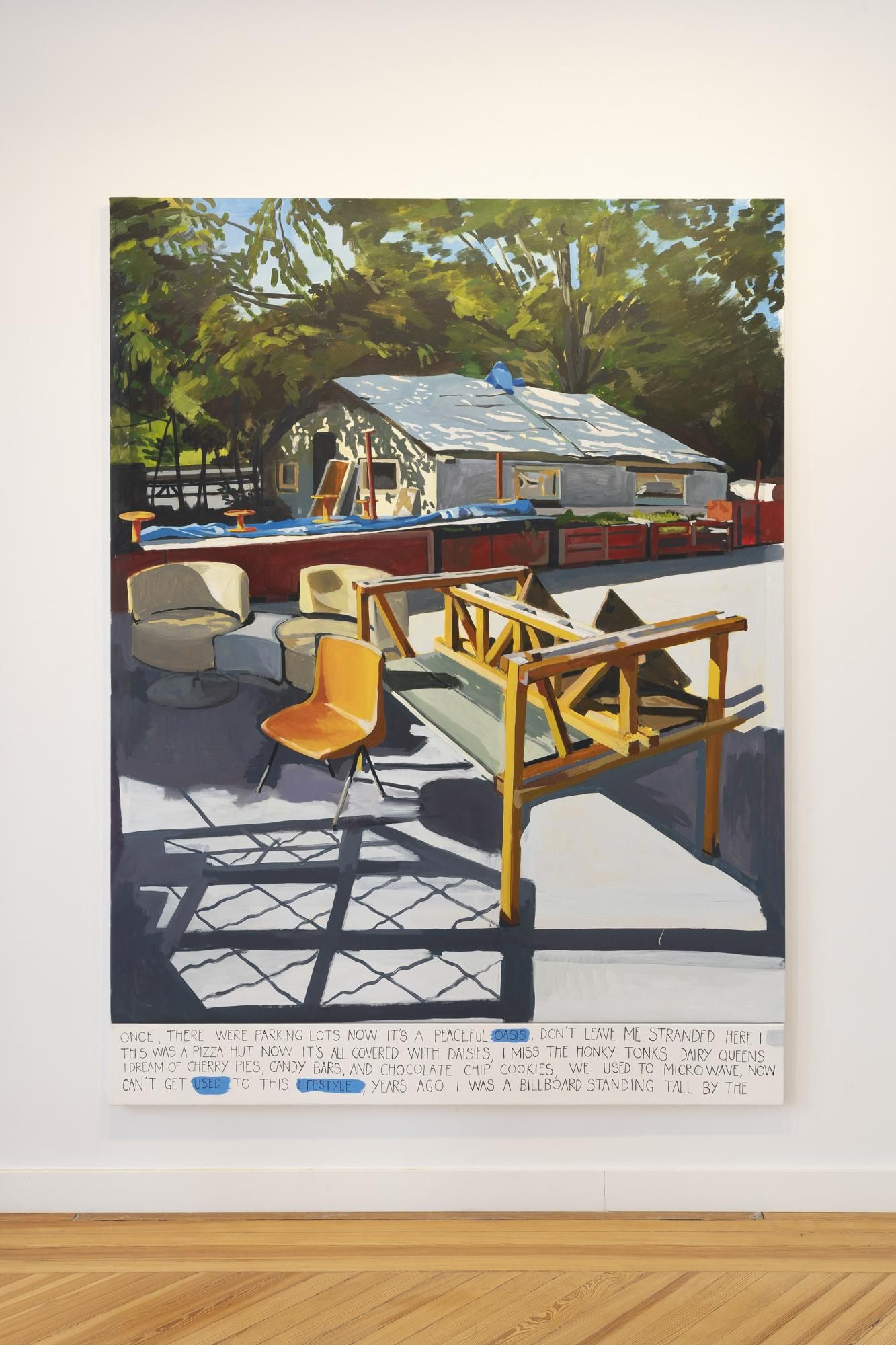 Tomás Pizá, There were parking lots now it’s a peaceful oasis, 2009.
