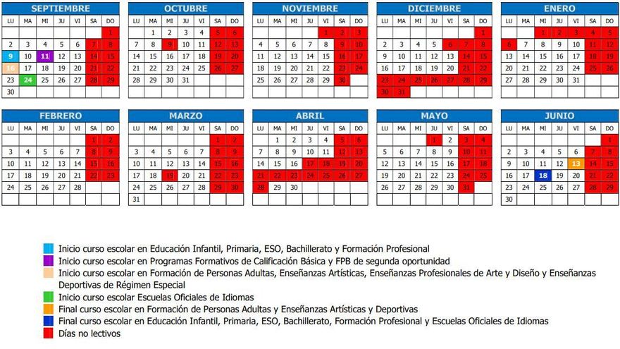 Calendario escolar valenciano 2024/2025: qué día empieza el curso, cuándo acaba y cómo caen los festivos y los puentes