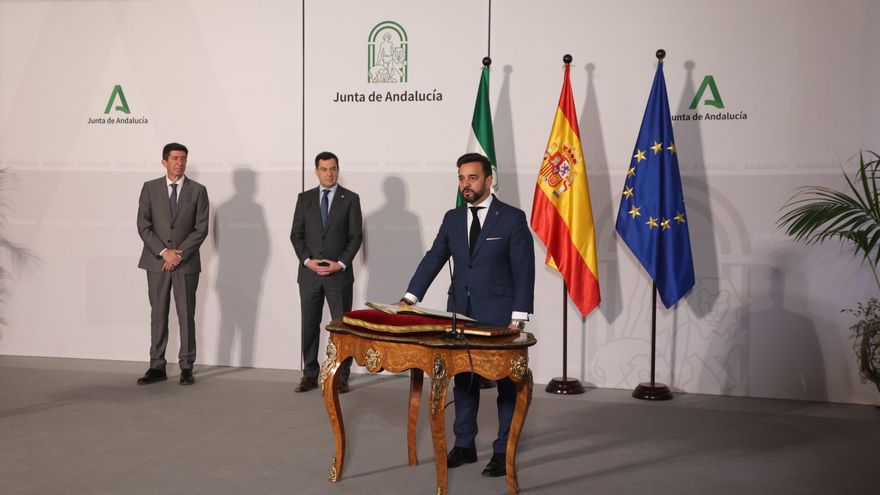 El nuevo consejero de Educación y Deporte de la Junta de Andalucía, Manuel Alejandro Cardenete, toma de posesión de su cargo tras el fallecimiento de Javier Imbroda, a 12 de abril de 2022 en Sevilla (Andalucía, España)