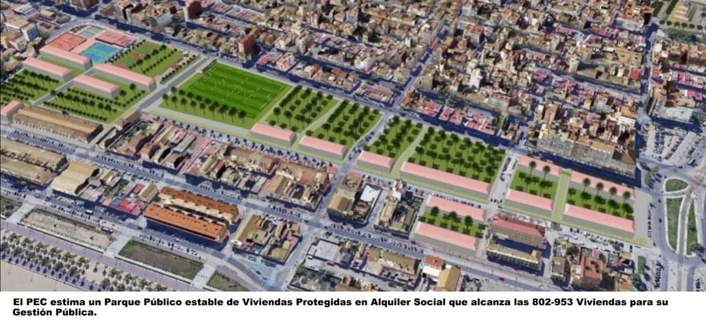 Imagen virtual del Plan Especial del Cabanyal.