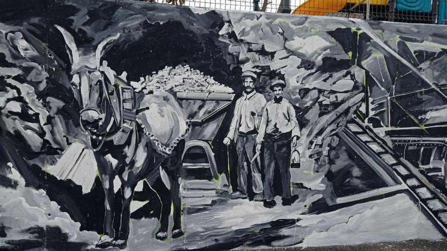 Mural de Néstor del Barrio en Villaescusa.