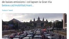 Imagen de la manifestación de este sábado contra la zona de bajas emisiones de Barcelona