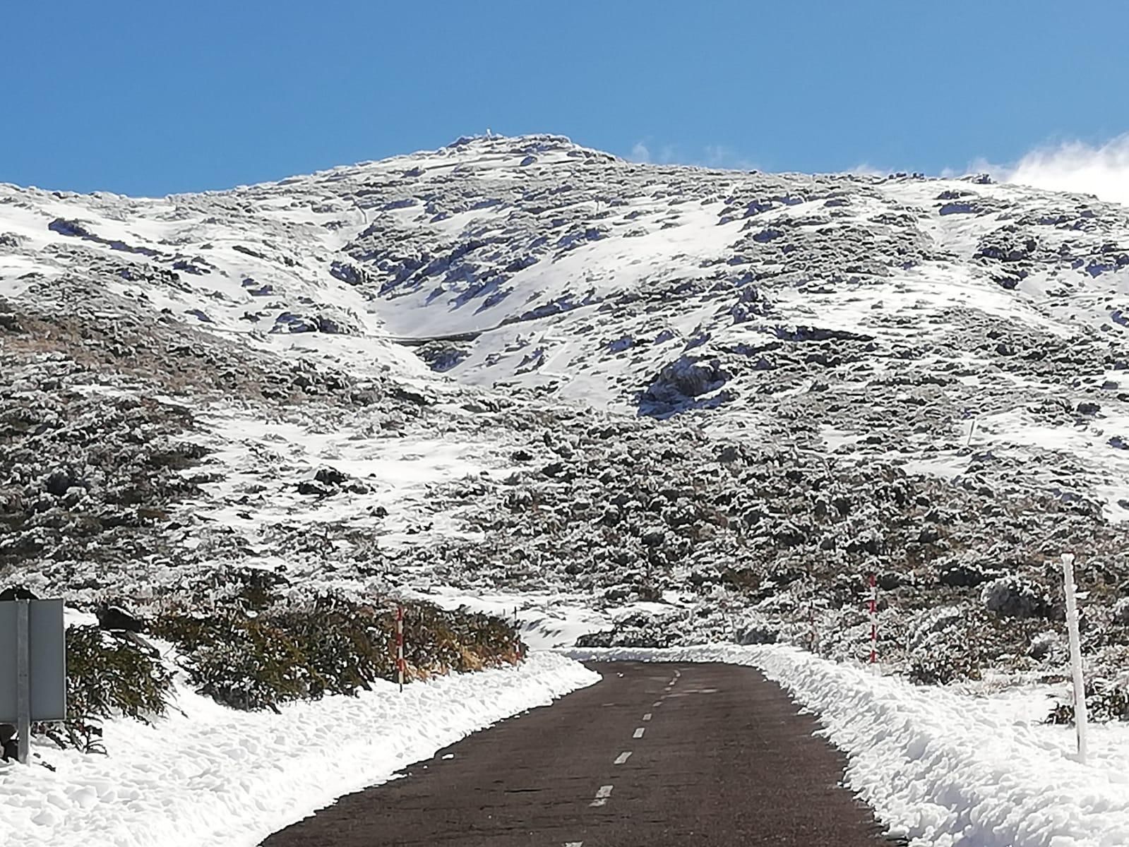 Carretera  interior del Observatorio del Roque de Los Muchachos  (Garafía)  este lunes, 11 de enero de 2021.