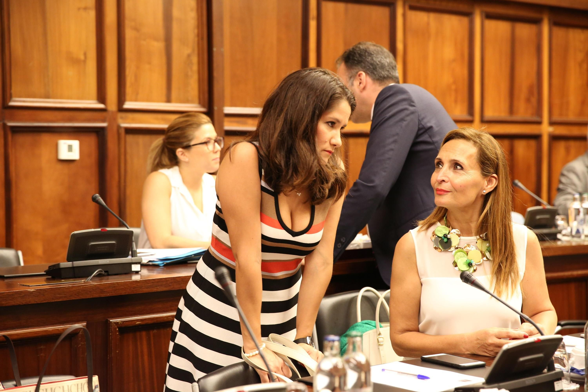 Las consejeras del PP Aurora de Jesús del Rosario Vela y María del Carmen Rosario Godoy