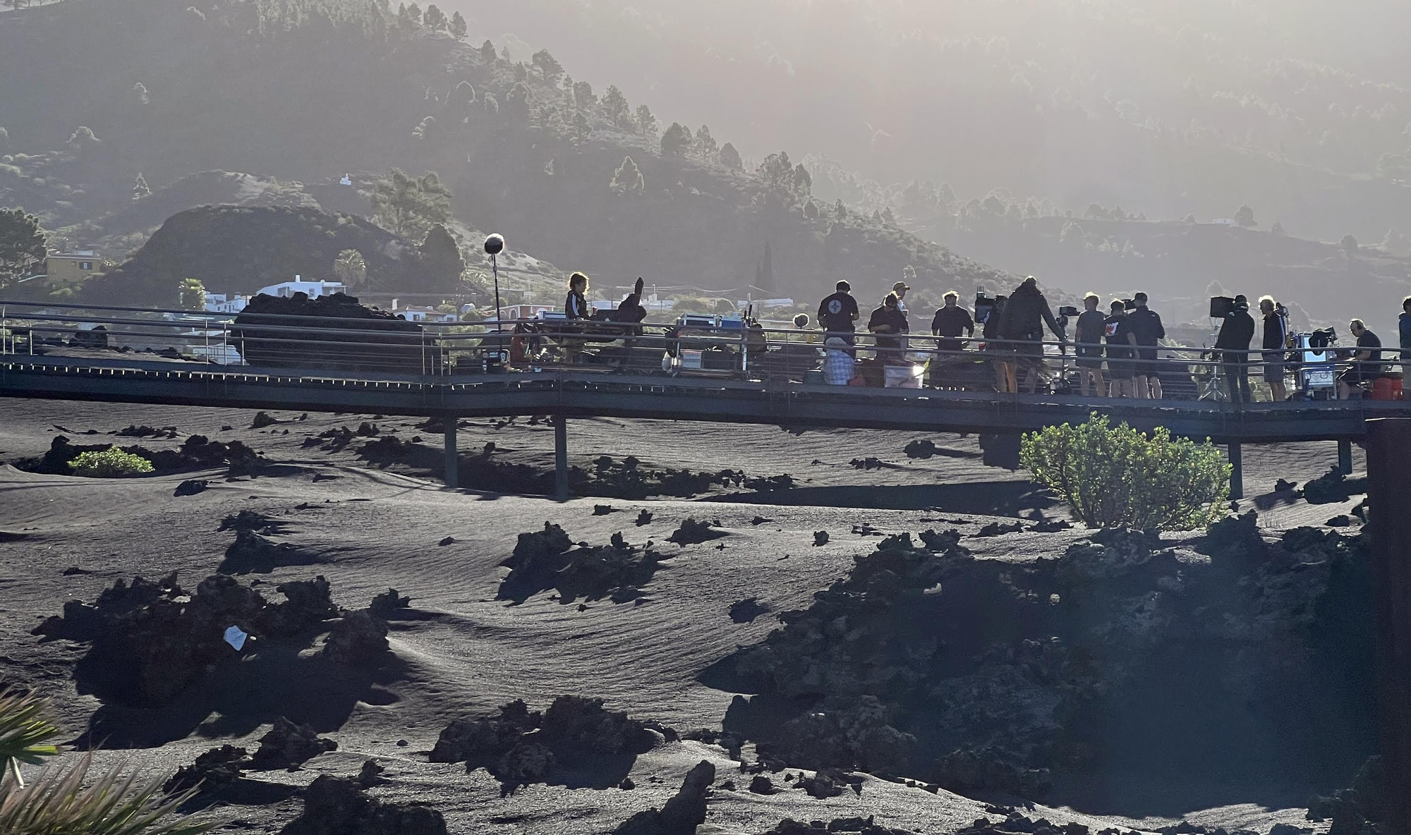 Rodaje en los Caños de Fuego.