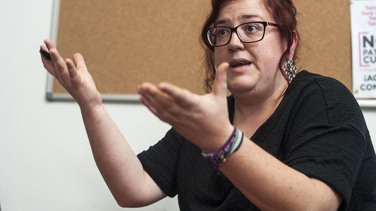 Verónica Ordóñez, portavoz parlamentaria de Podemos Cantabria. |