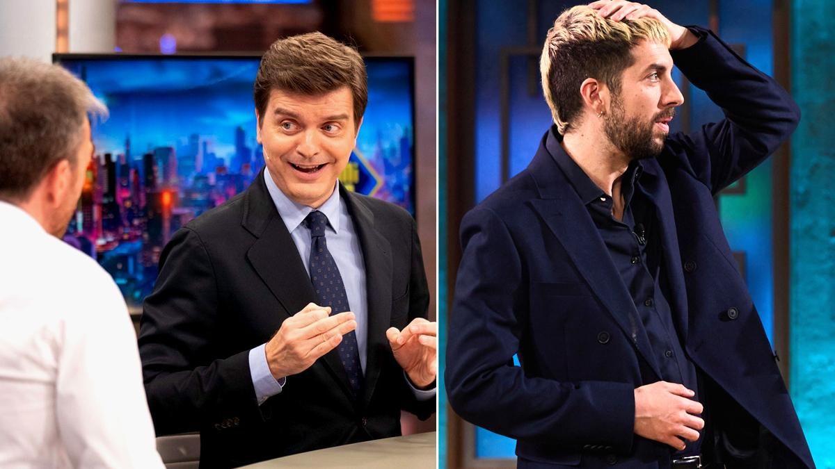Pablo Motos con Marc Giró en 'El Hormiguero' / David Broncano en 'La Revuelta'