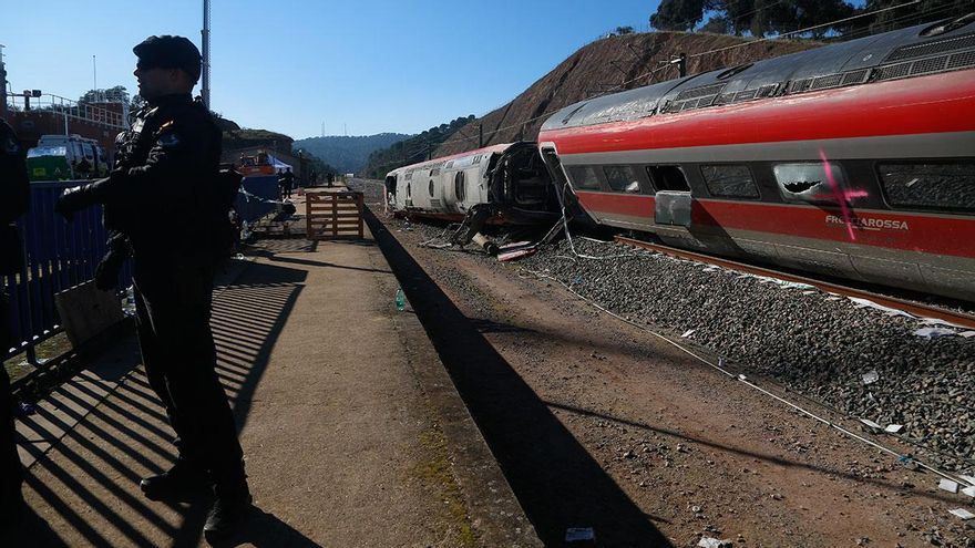 Estado en el que ha quedado parte del tren Iryo tras el accidente