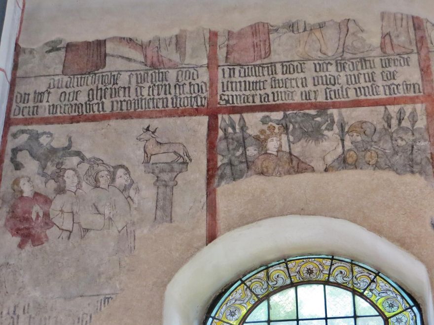 Frescos medievales en la Catedral de Goslar.