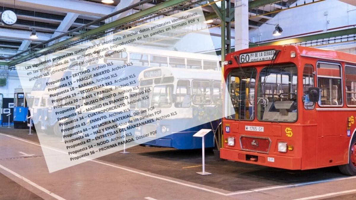 Polémica en el concurso para el nuevo museo de EMT Madrid: anuladas 19 de las 60 ideas recibidas por "defecto de forma"