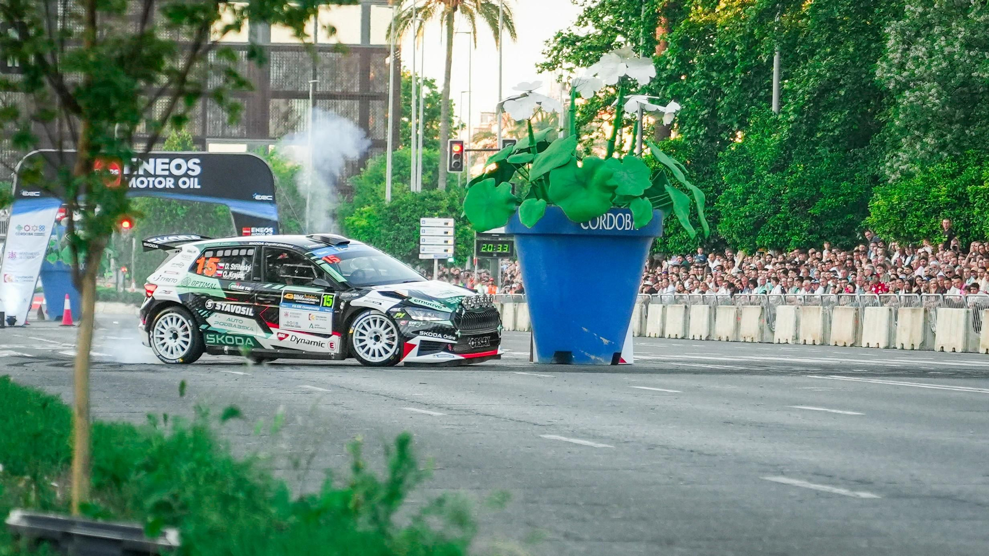 Tramo urbano del Rally Sierra Morena