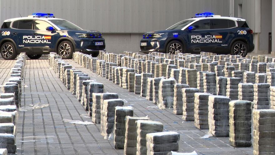 Las incautaciones de cocaína se dispararon un 386% en Galicia en 2025, hasta las 9,3 toneladas