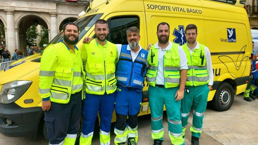 Equipo de sanitarios durante las fiestas de Vitoria