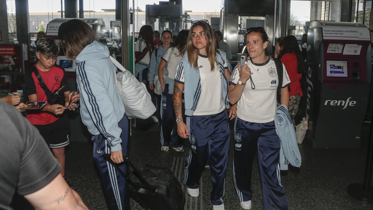 Llegada a Córdoba de la Selección Española de Fútbol Femenina