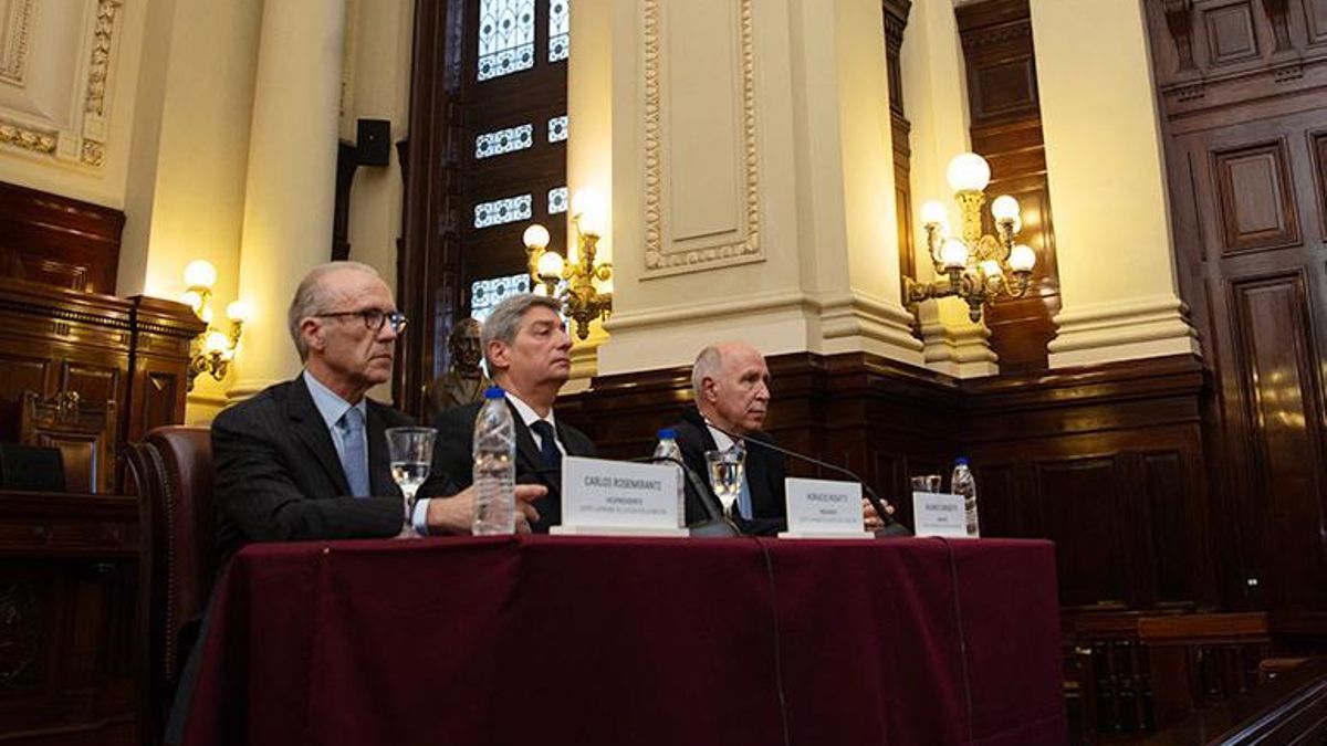 Los jueces de la Corte, este lunes.