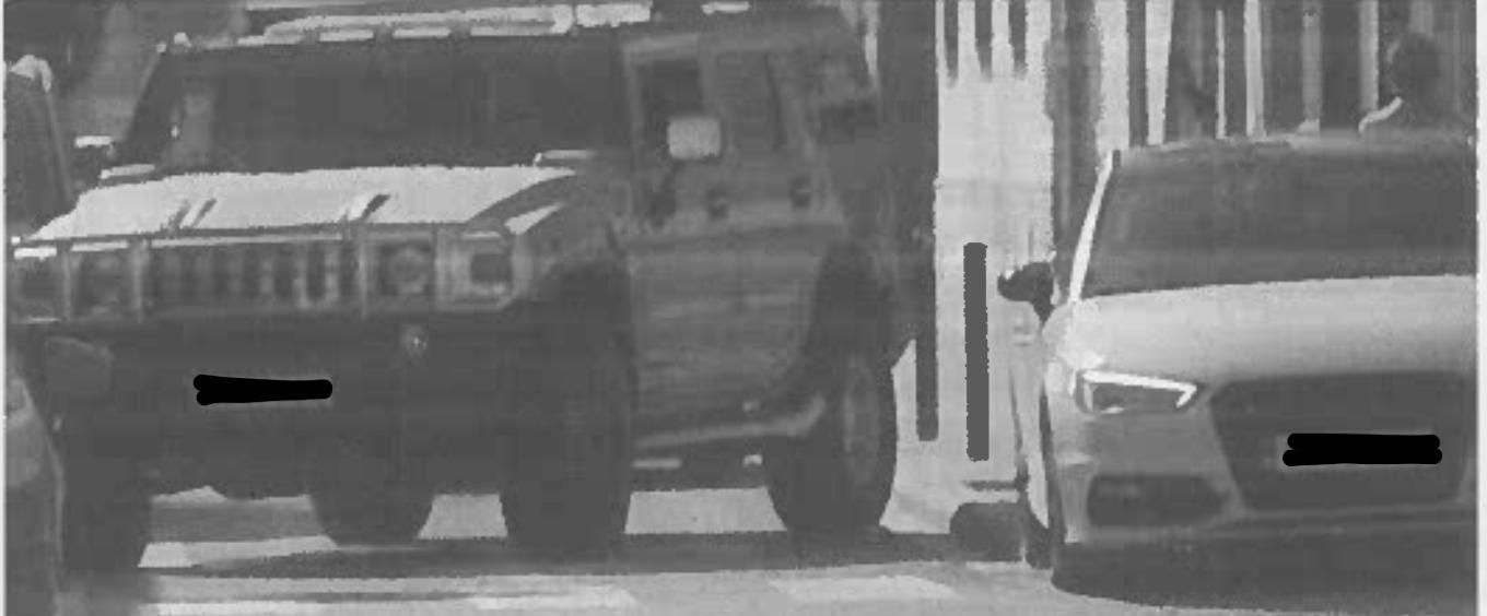 Vehículo Hummer detectado en una de las vigilancias policiales.